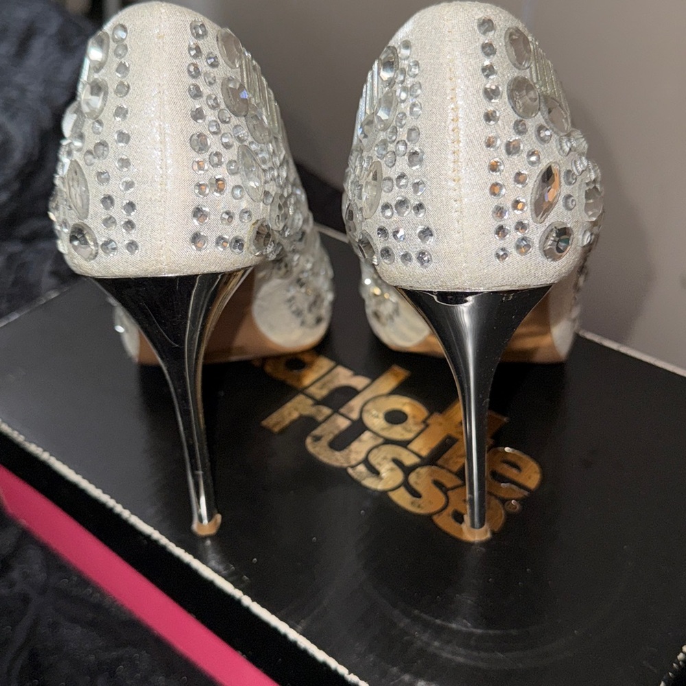 Dollhouse Silver Gemstone Heels - Picture 3 of 9